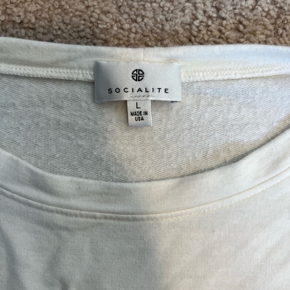 Socialite Women’s White Crop Top Size Large - Picture 7 of 7